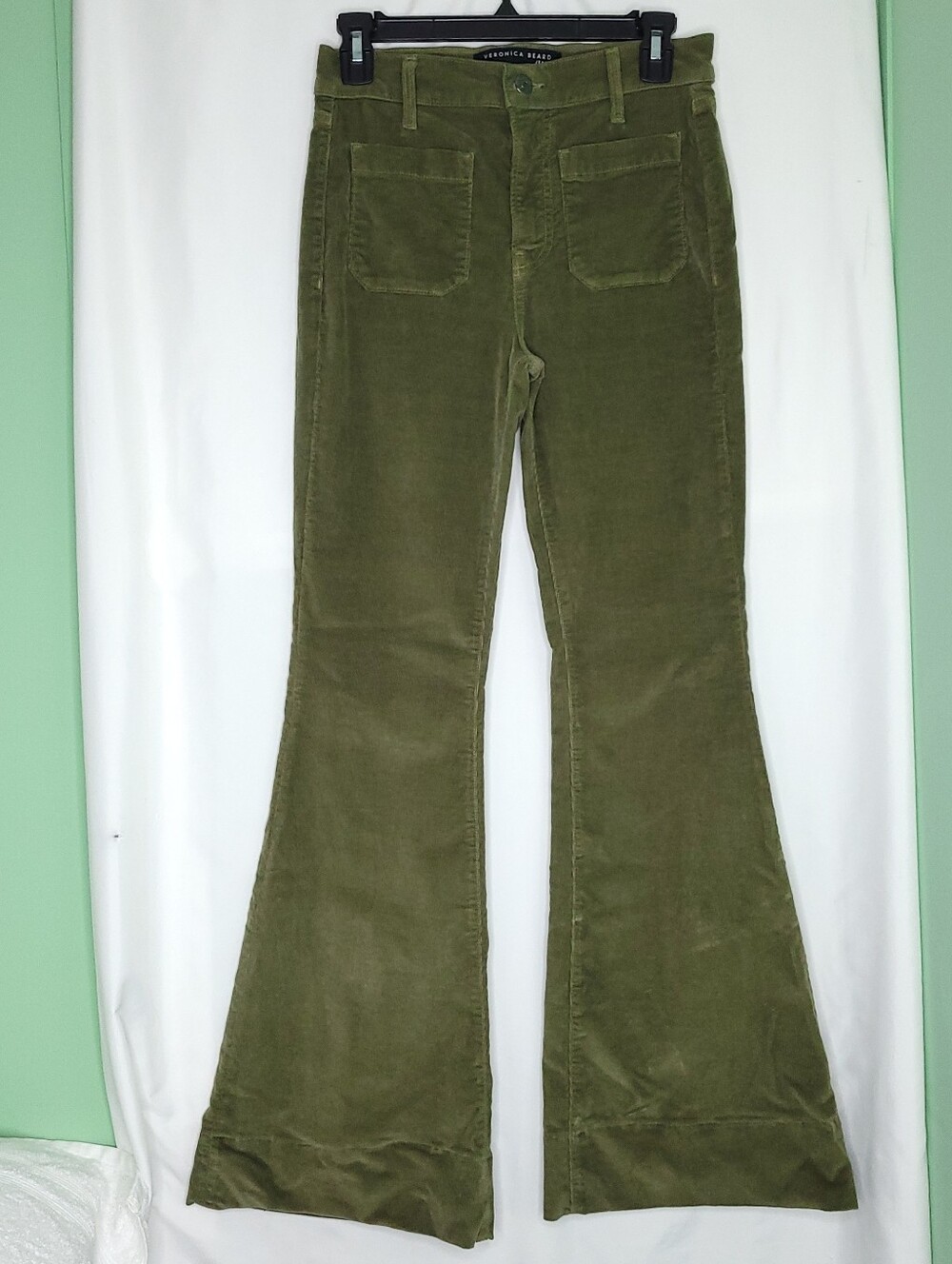 VERONICA BEARD Women's Sheridan Exaggerated Flare High Rise Corduroy Pants Sz.26